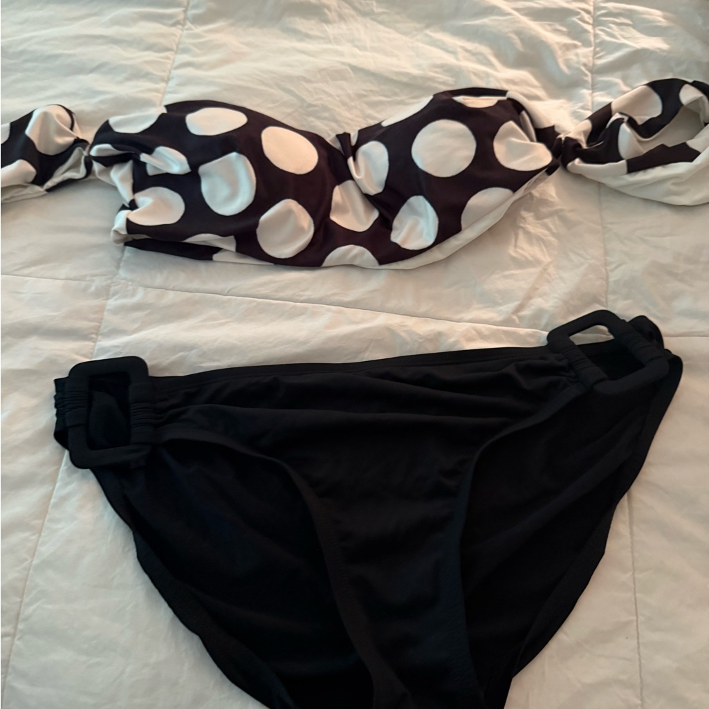 Farm Rio Black And White Polka Dot Bikini